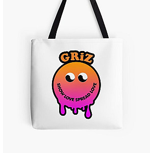 Griz Merch Dripy Smiley All Over Print Tote Bag RB3005