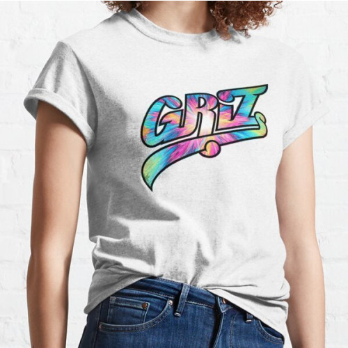 GRiZ Logo- Rainbow Tie-Dye Print Classic T-Shirt RB3005